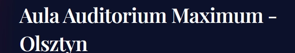 Logo Auditorium Maximum w Olsztynie